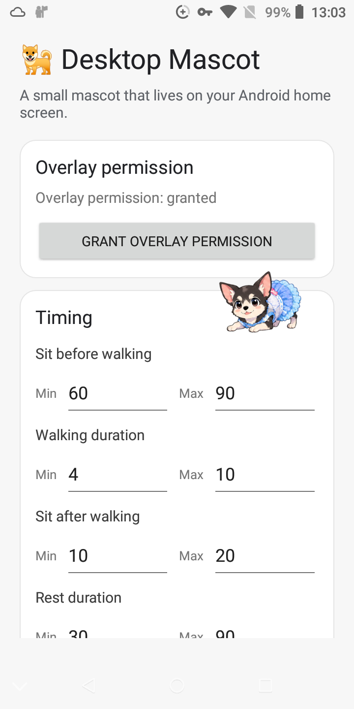 Desktop Mascot screenshot 1