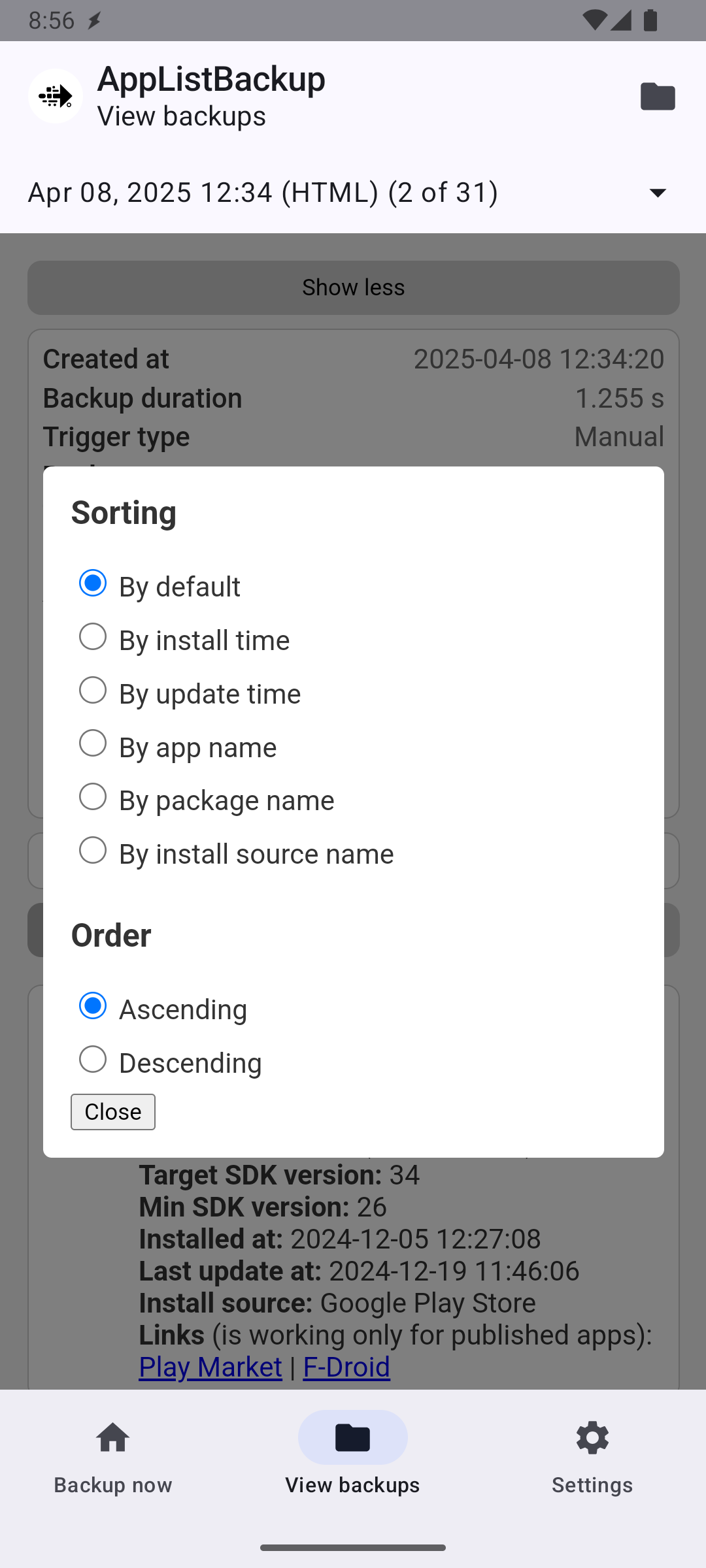 AppListBackup screenshot 11