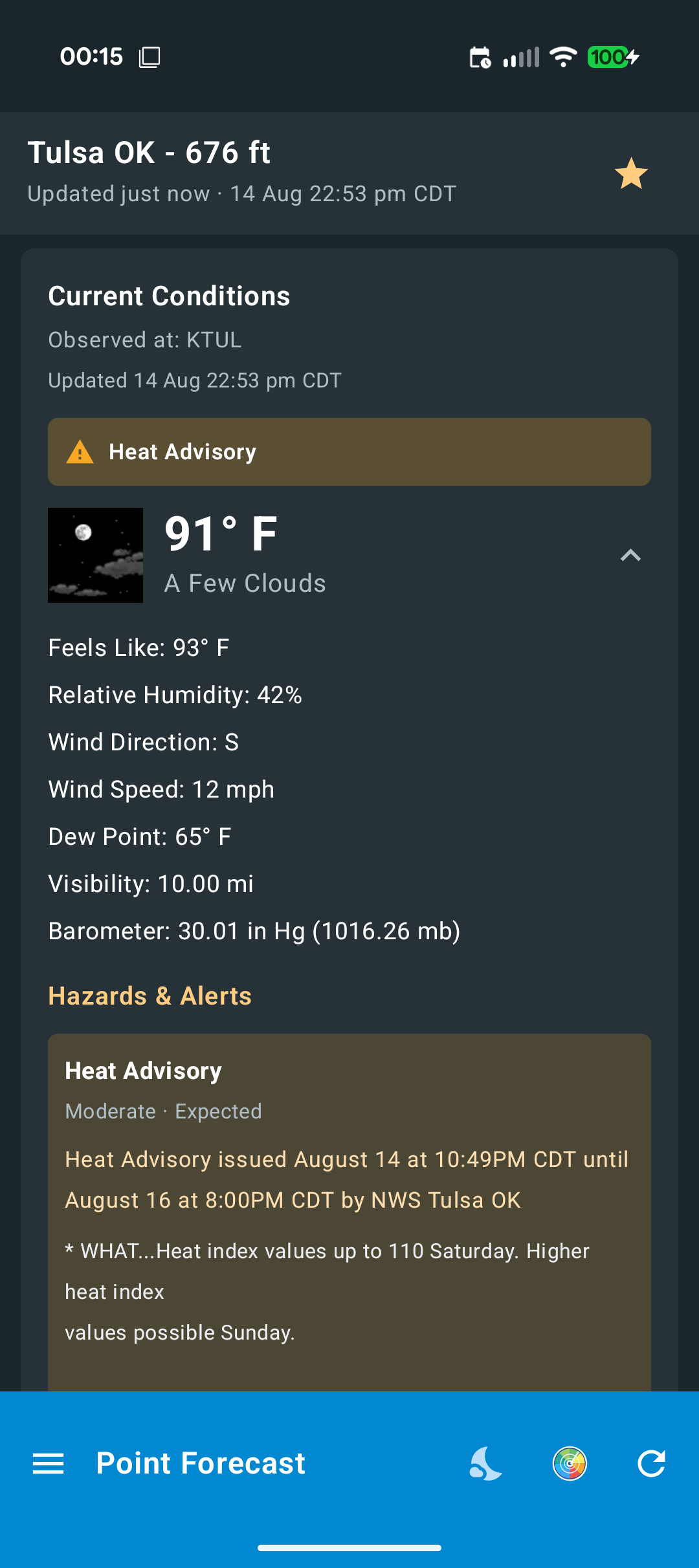Point Forecast screenshot 3