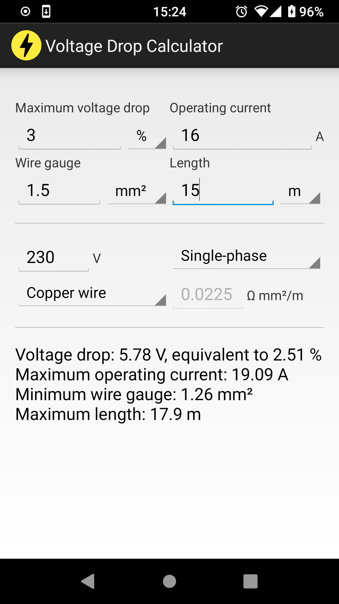Voltage Drop Calculator screenshot 4