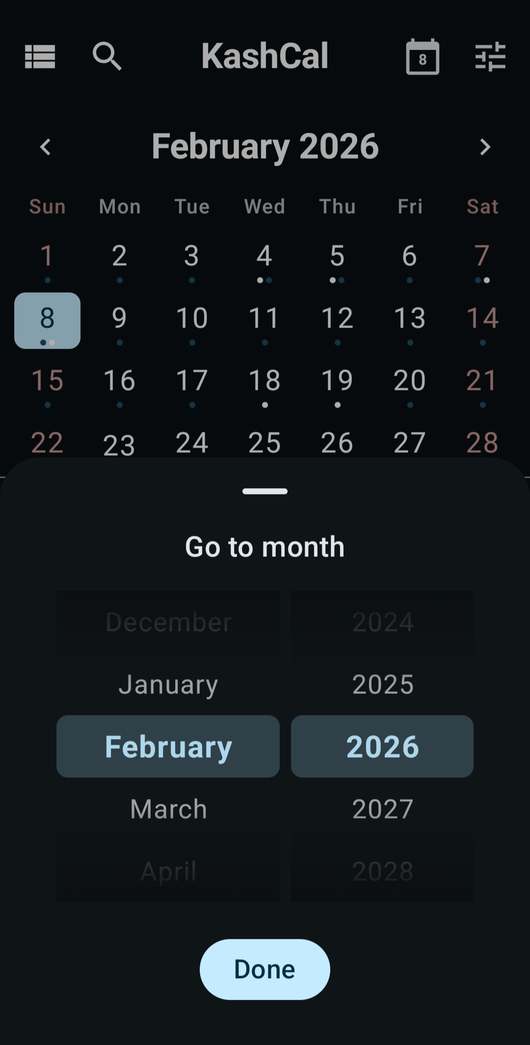 KashCal screenshot 8