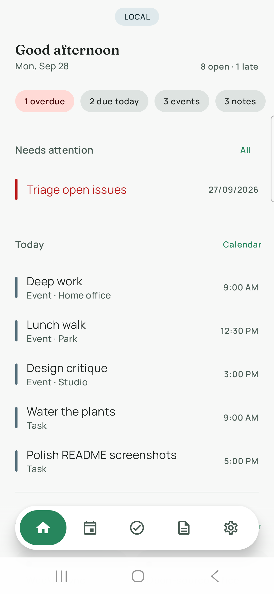 TaskDav screenshot 1