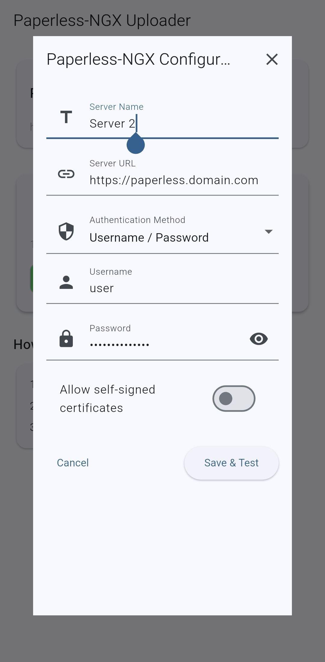 Paperless NGX Uploader screenshot 3