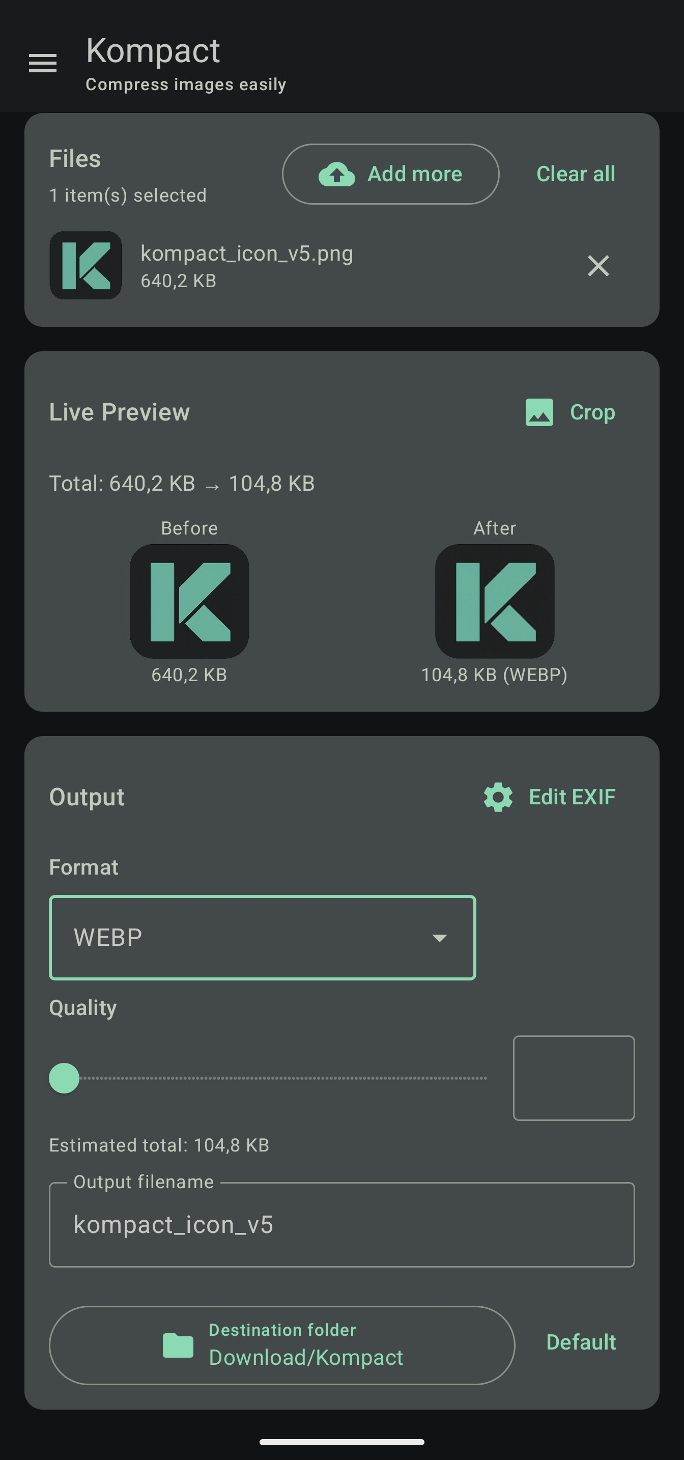 Kompact Image Compressor screenshot 2