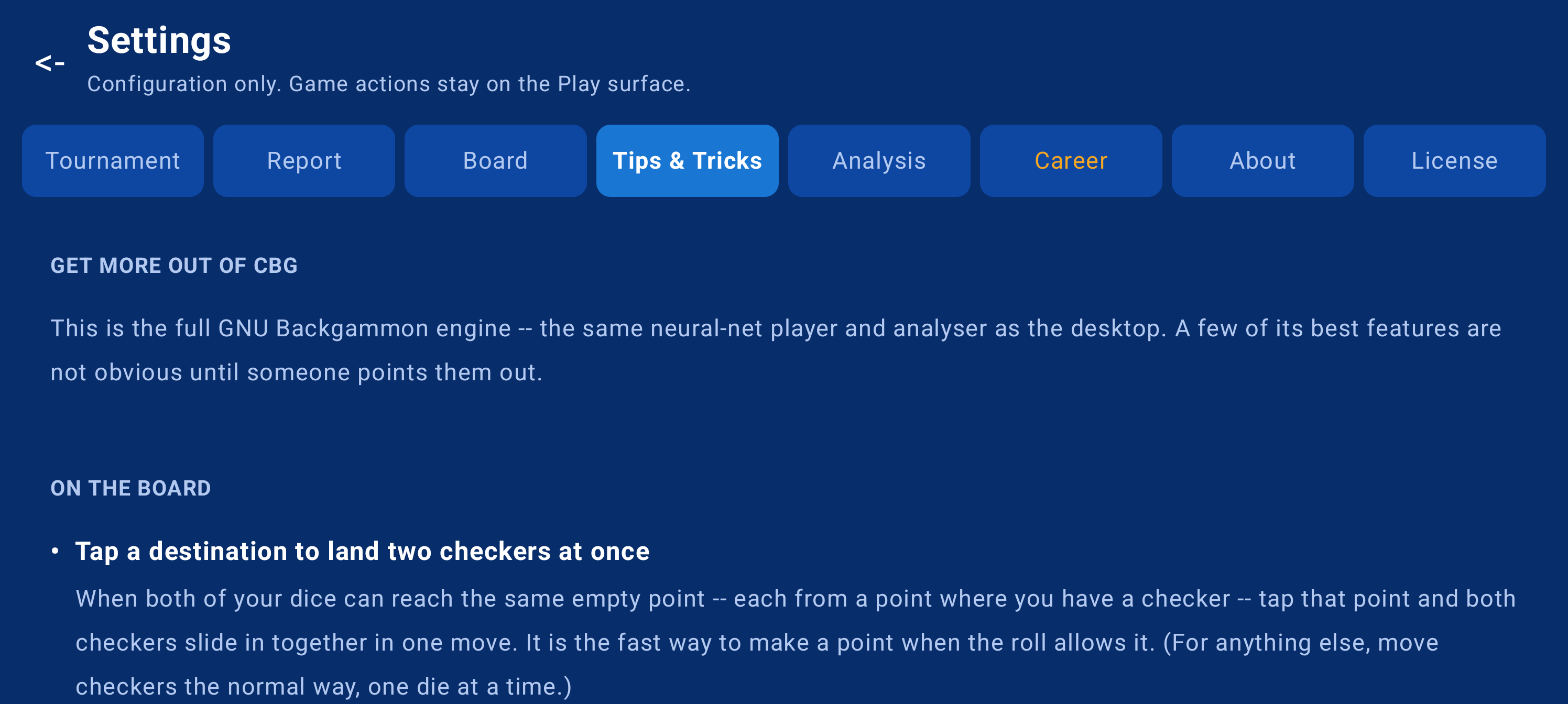CBG -- Clavierhaus BackGammon screenshot 15