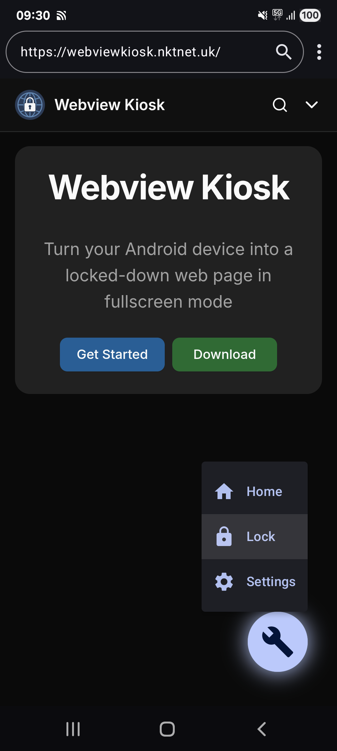 Webview Kiosk screenshot 1