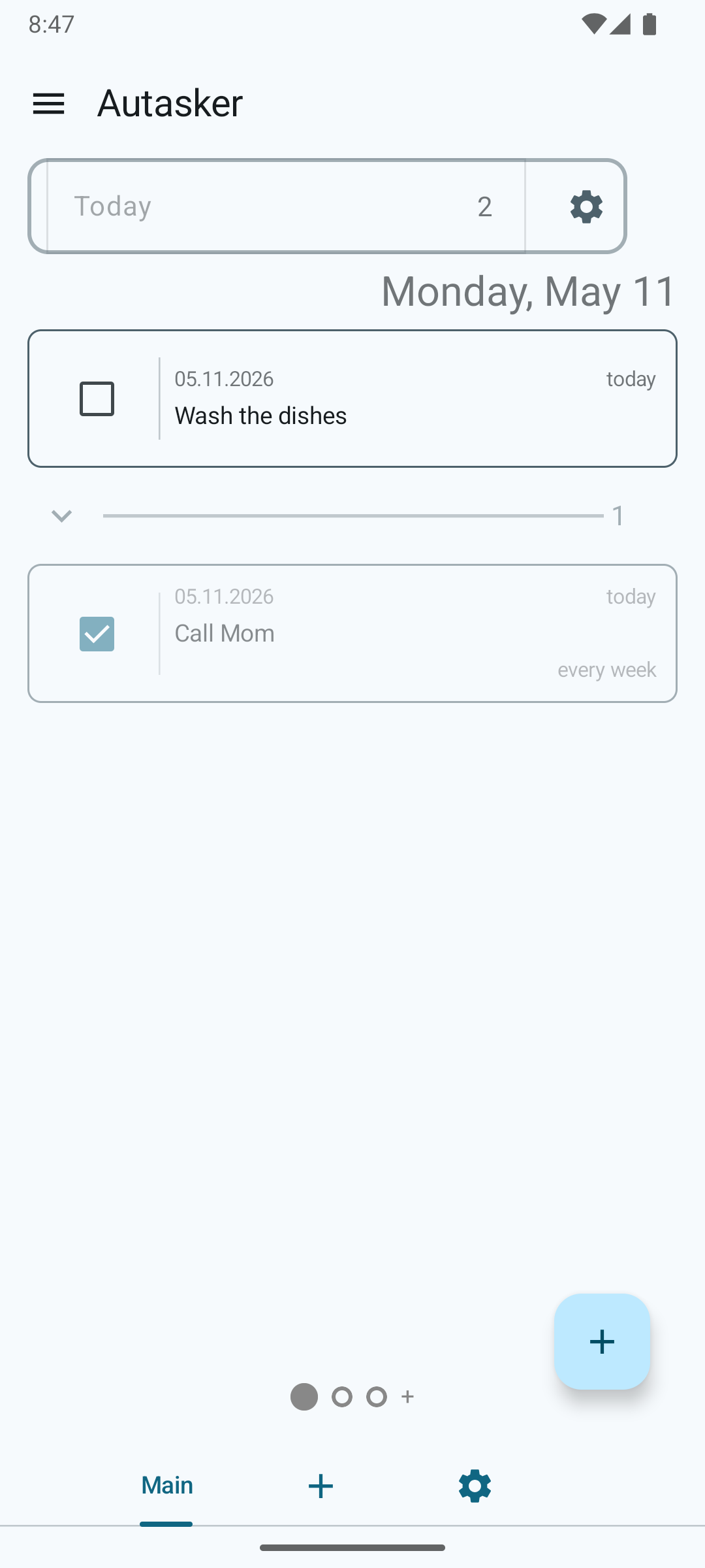 Autasker screenshot 1