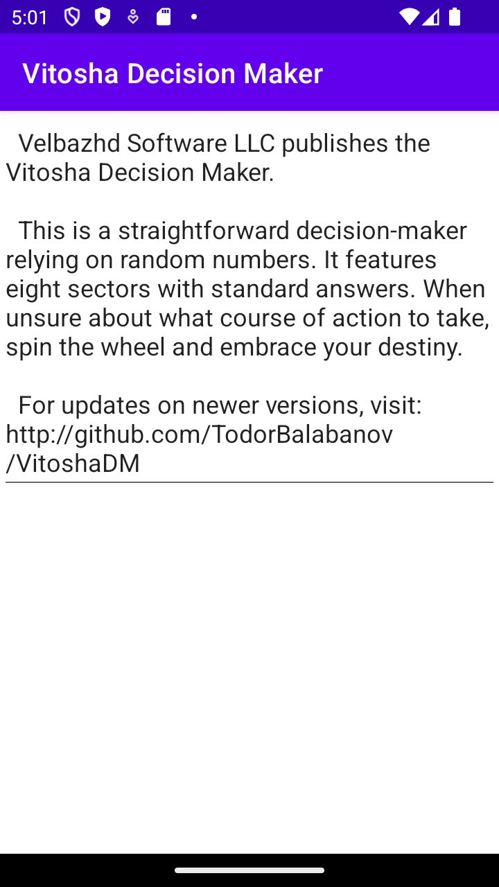 Vitosha Decision Maker screenshot 2