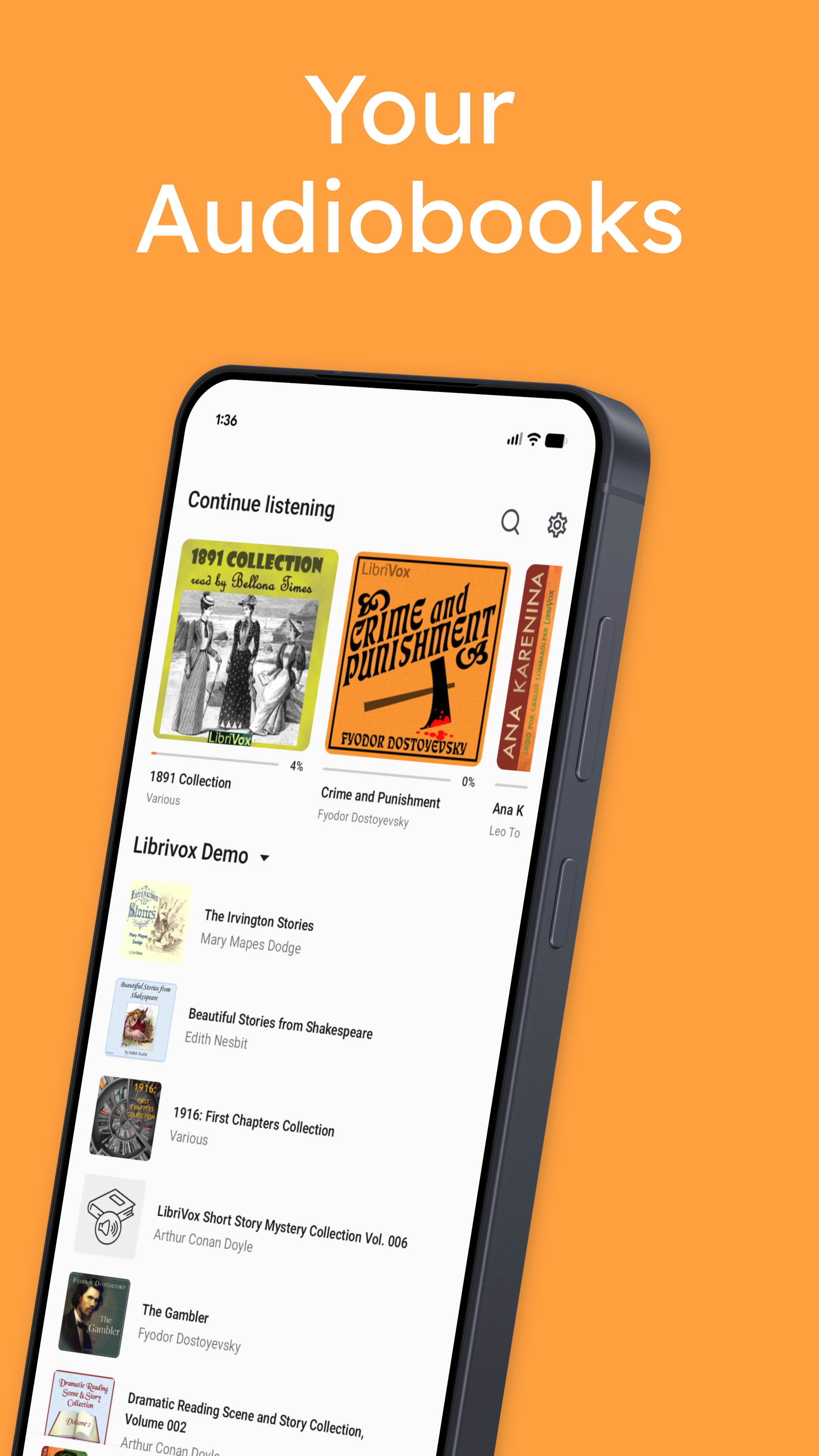 Lissen: Audiobookshelf client screenshot 1