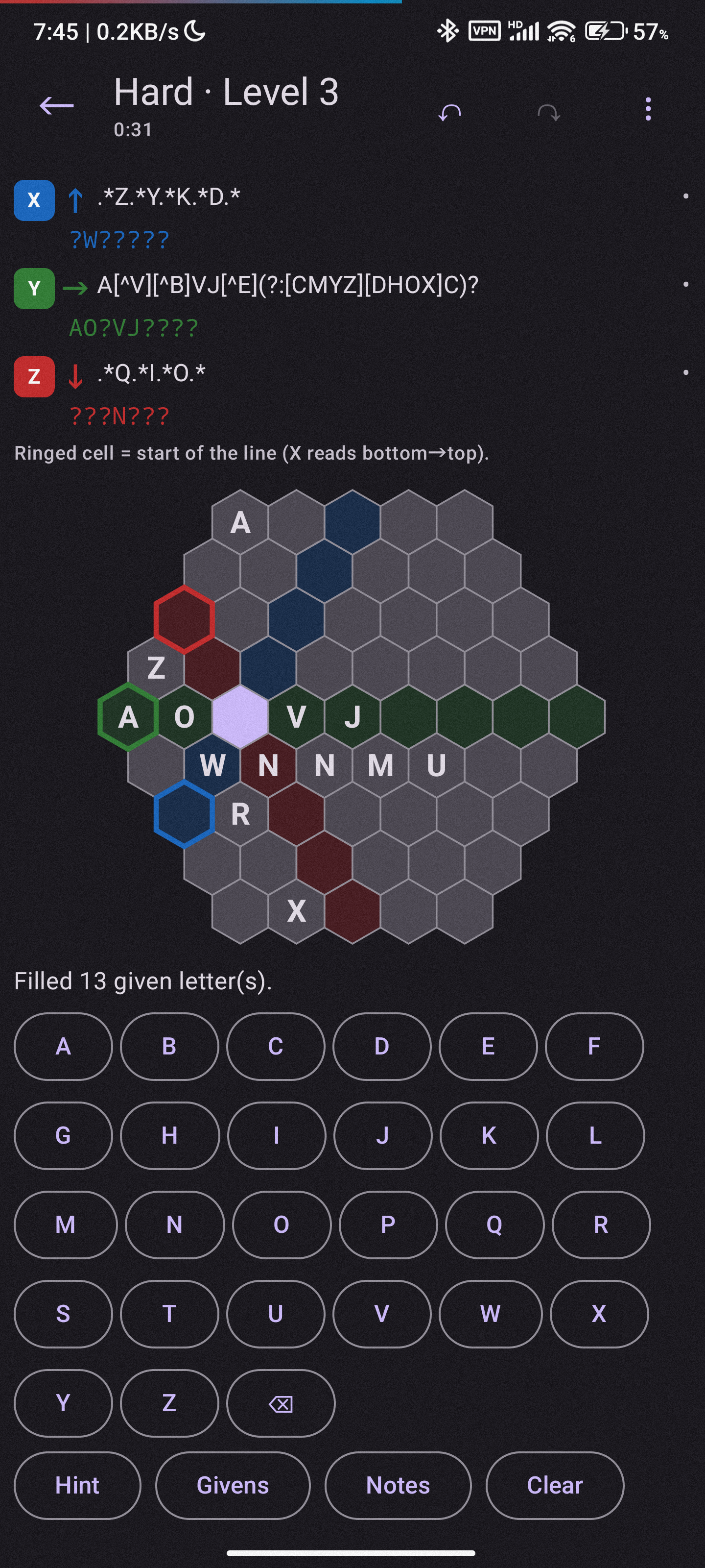 Regex Crossword screenshot 2