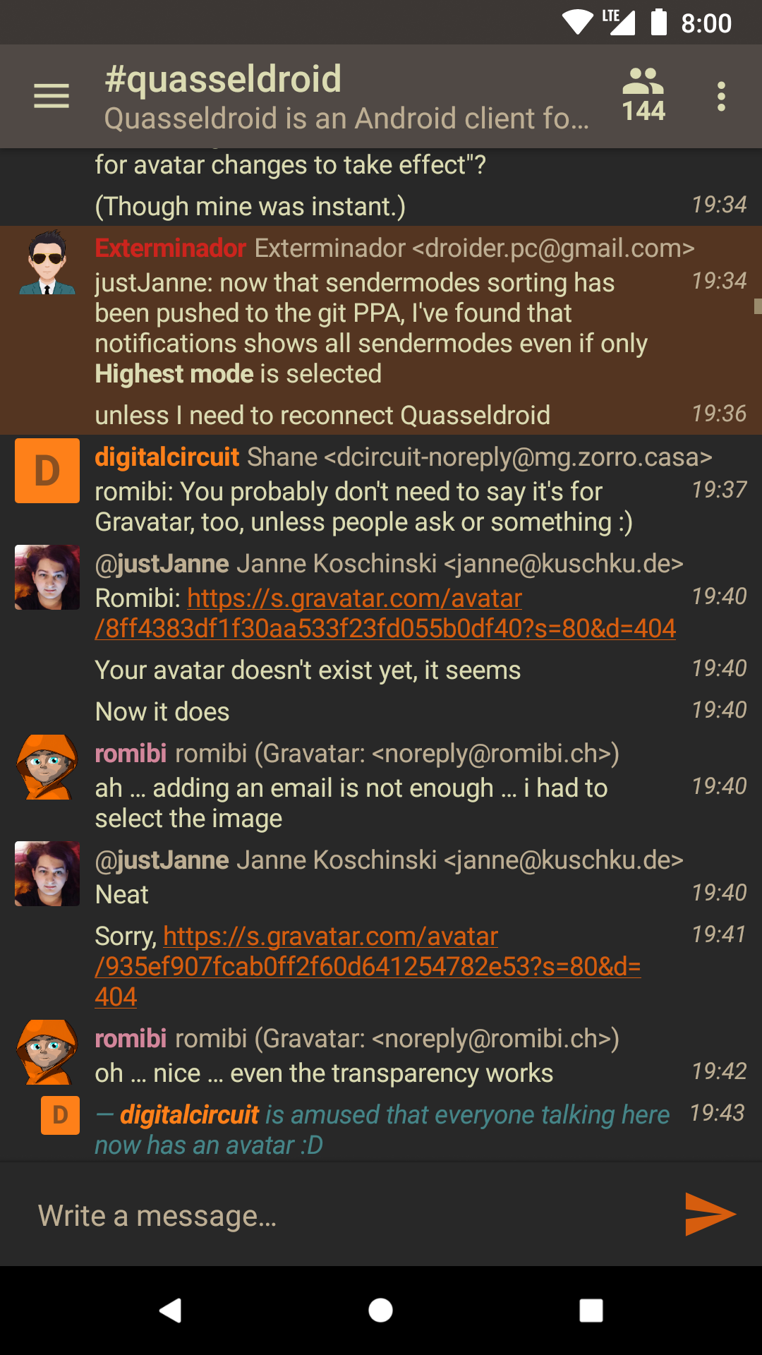 Quasseldroid screenshot 4