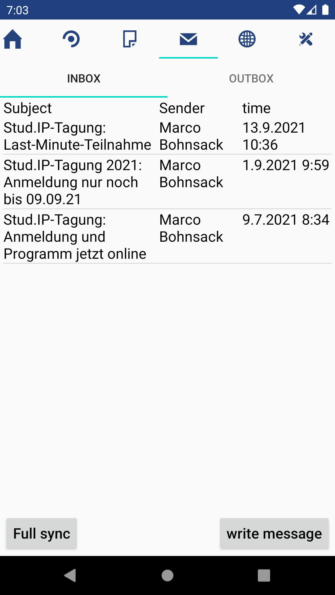 unofficial Stud.IP-app screenshot 2