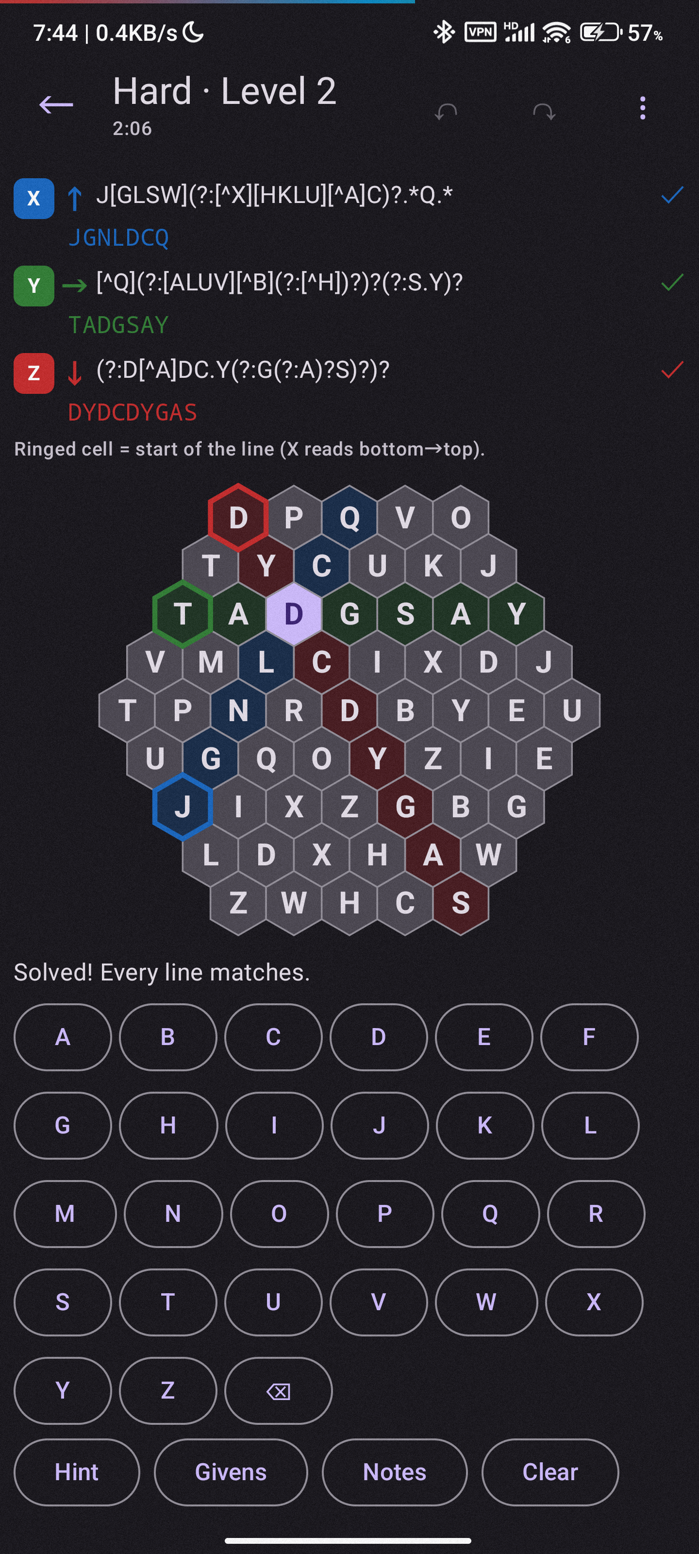 Regex Crossword screenshot 3