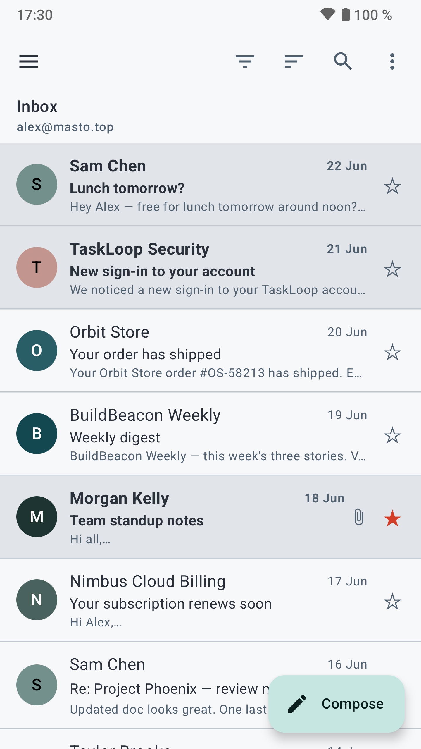 Sterna Mail screenshot 1