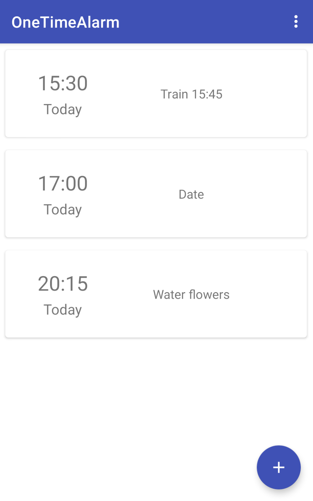 OneTimeAlarm screenshot 1