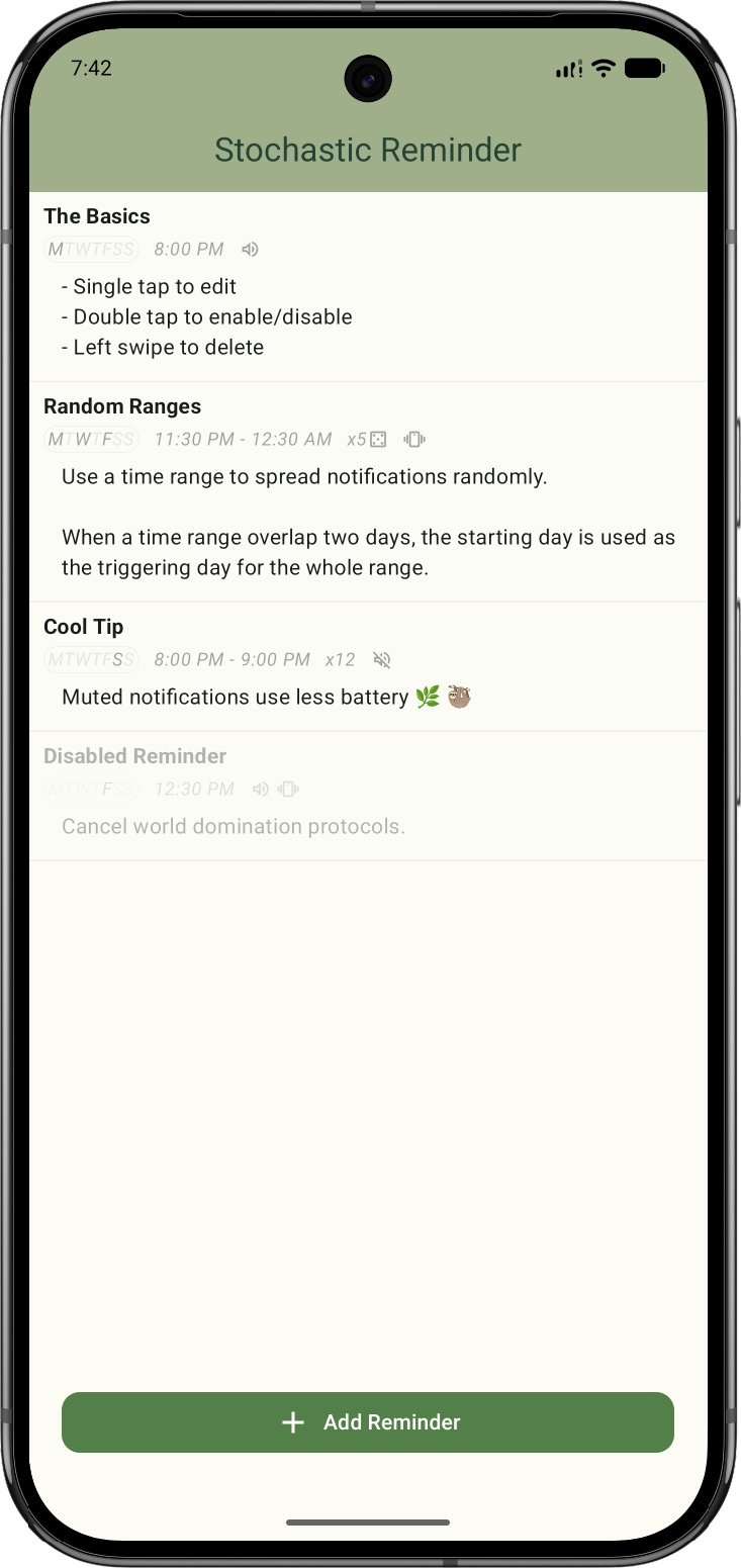 Stochastic Reminder screenshot 1
