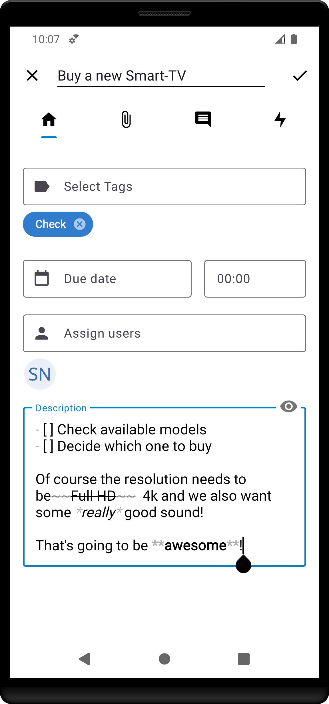 Nextcloud Deck screenshot 5