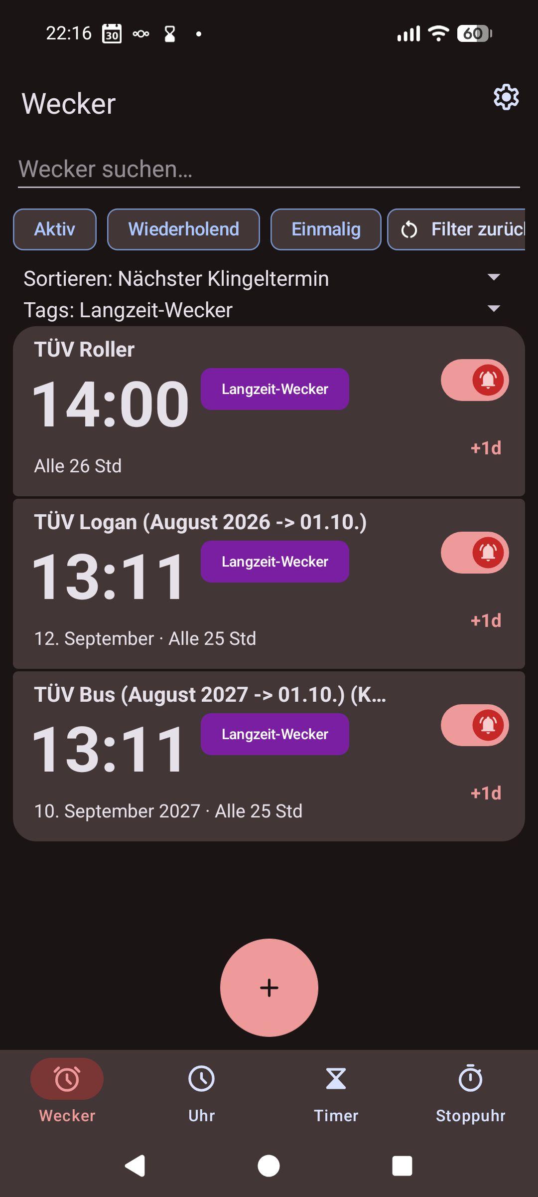 AlarmClock Deluxe (Wecker, Uhr, Timer, Stoppuhr) screenshot 4
