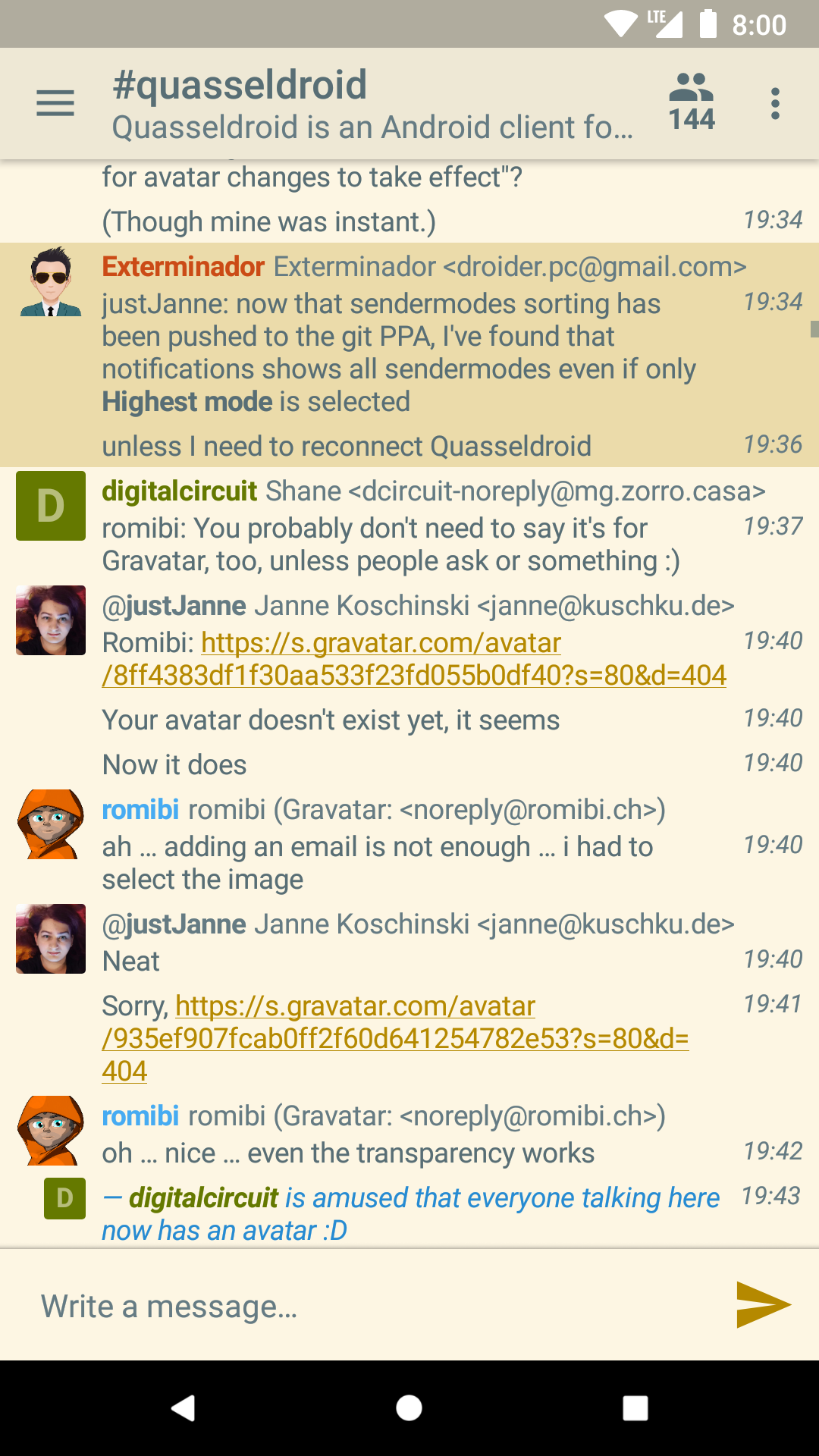 Quasseldroid screenshot 7