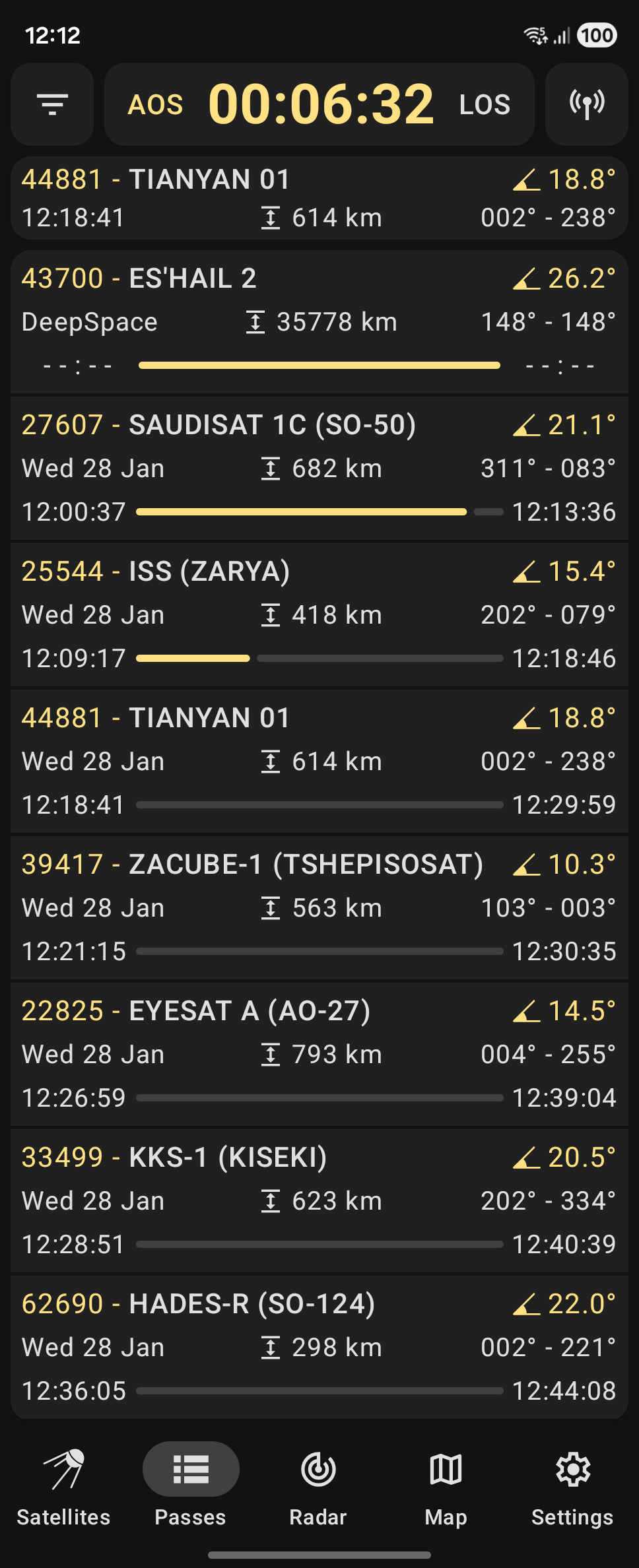 Look4Sat: Satellite tracker screenshot 2
