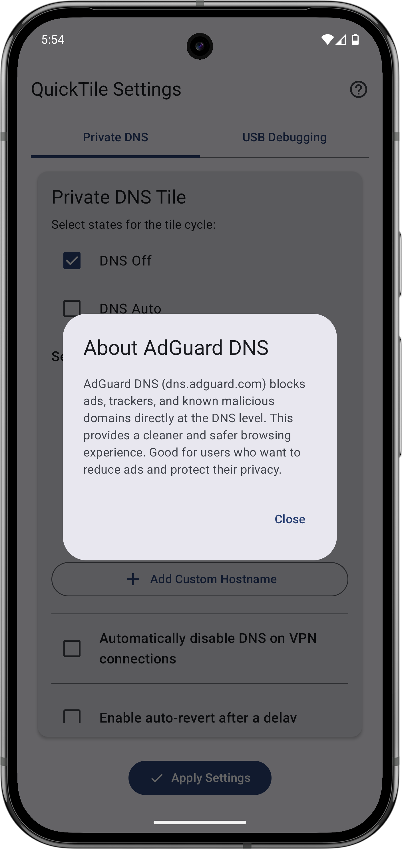 QuickTile Settings screenshot 3