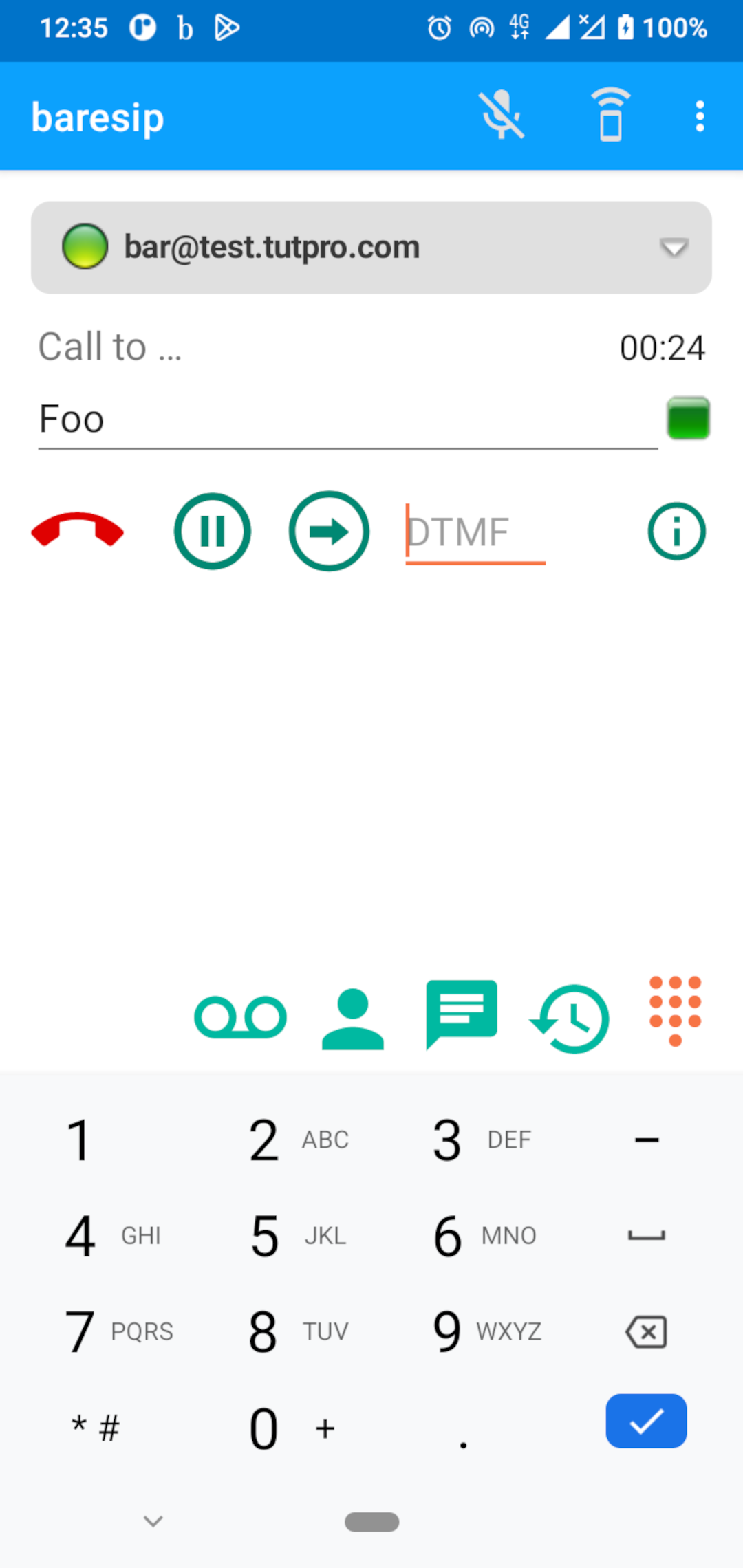 baresip screenshot 2