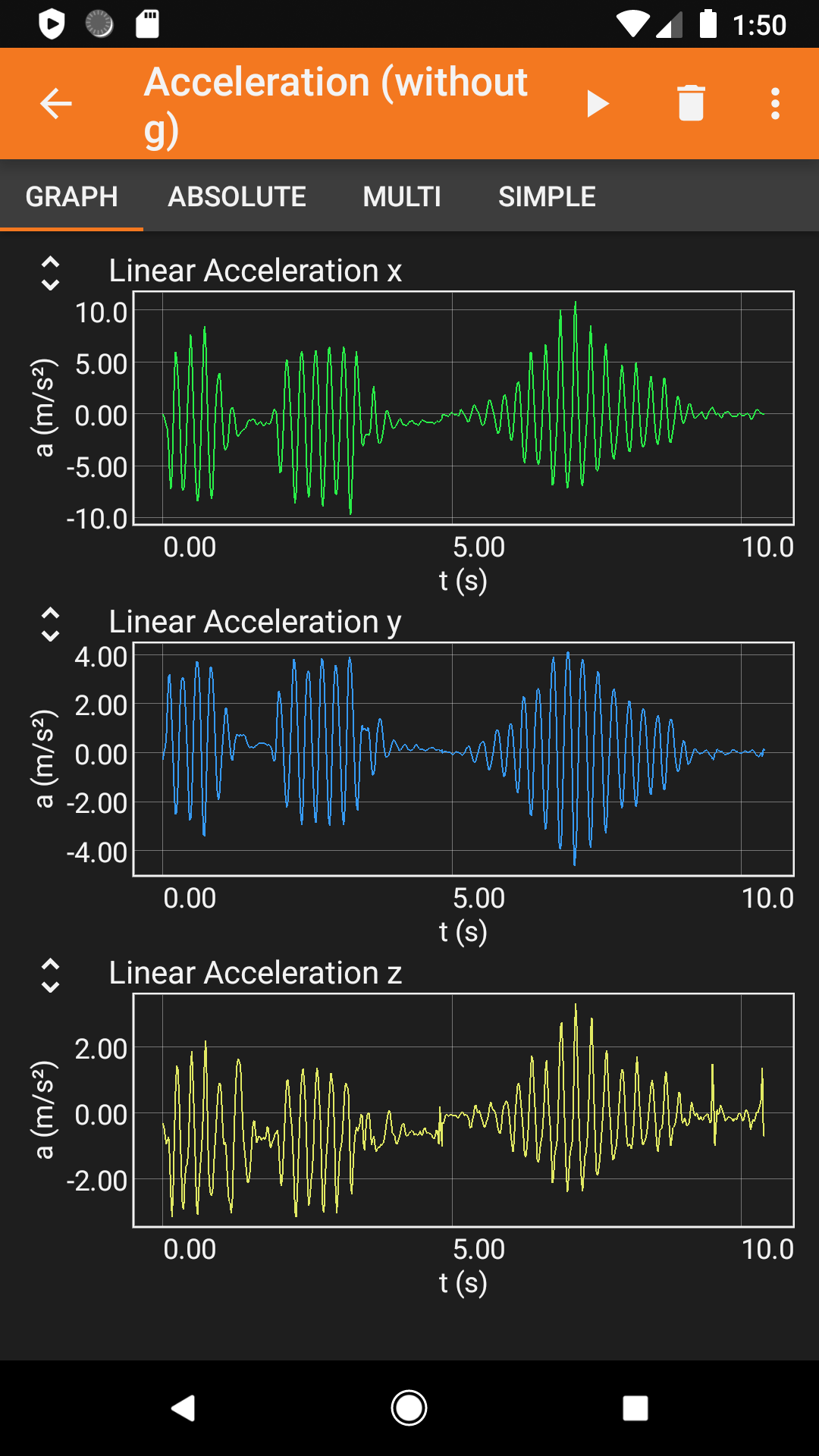 phyphox screenshot 9