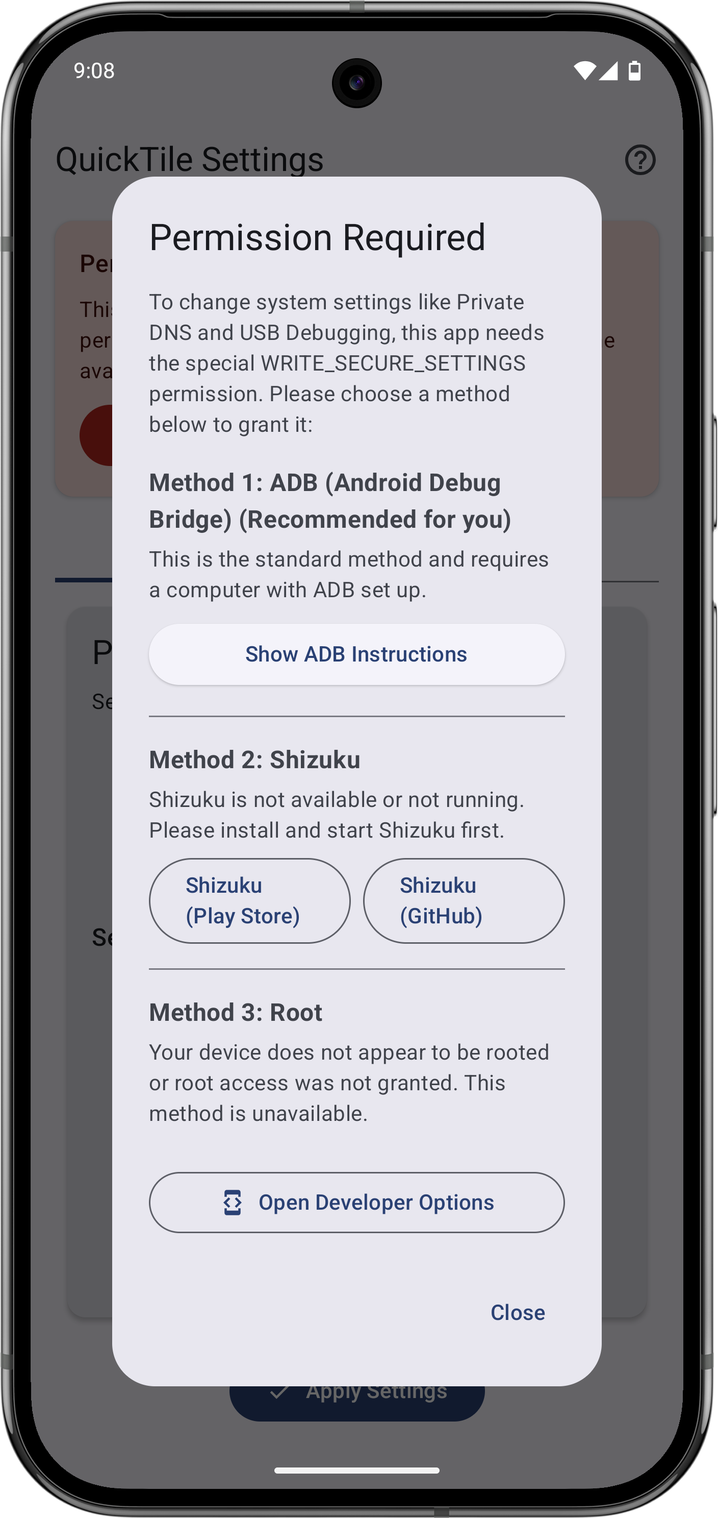 QuickTile Settings screenshot 6