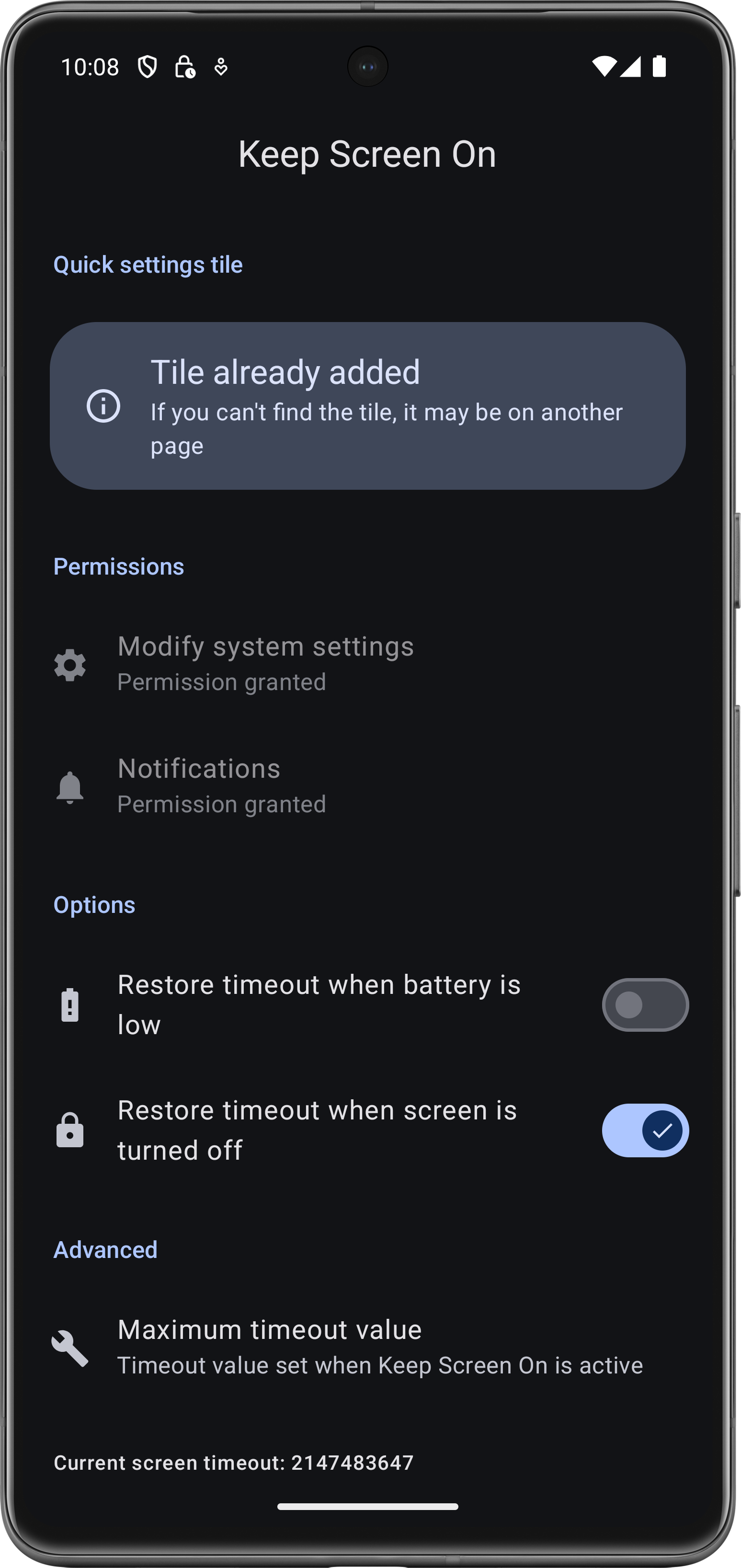 Keep Screen On screenshot 5