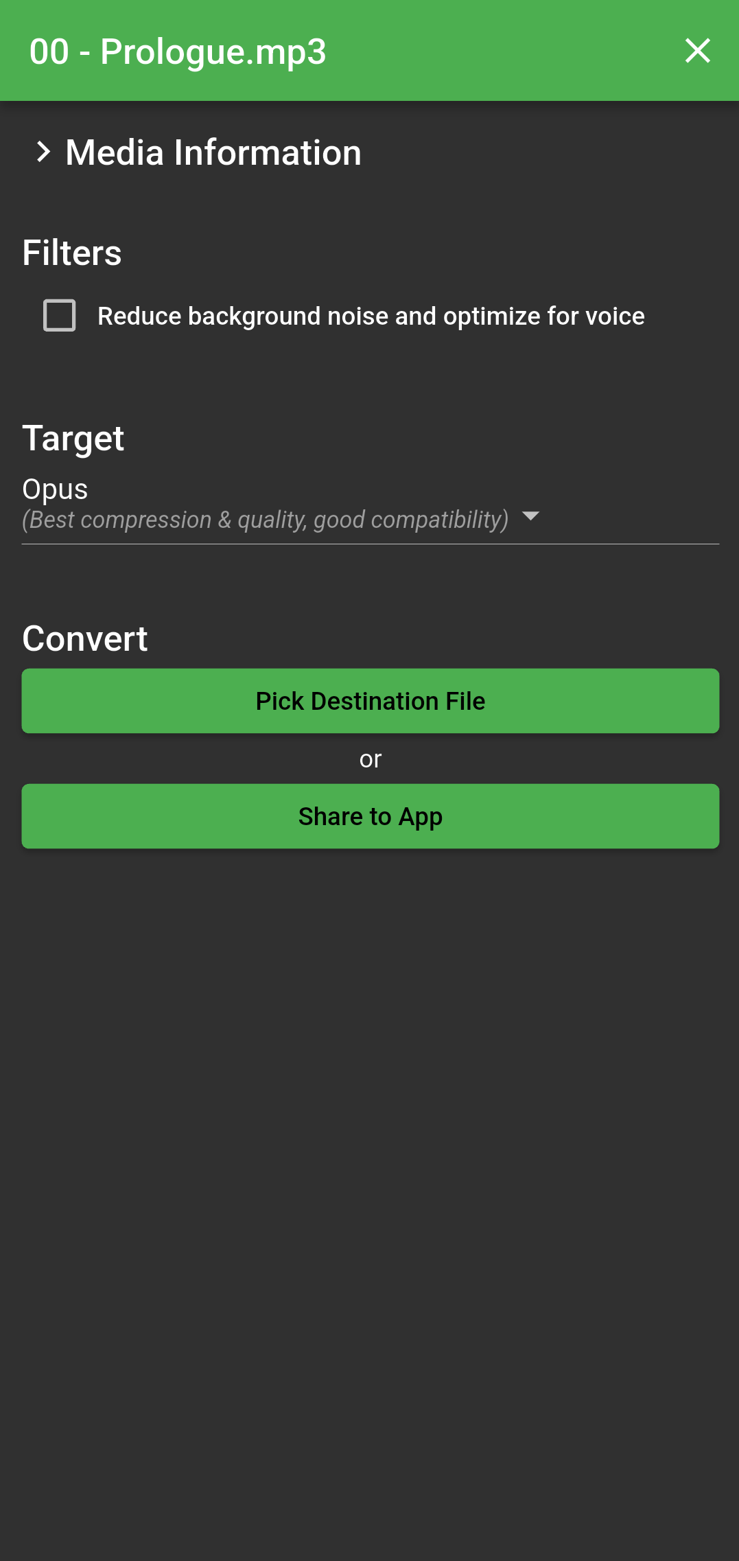 Simple Audio Converter screenshot 1