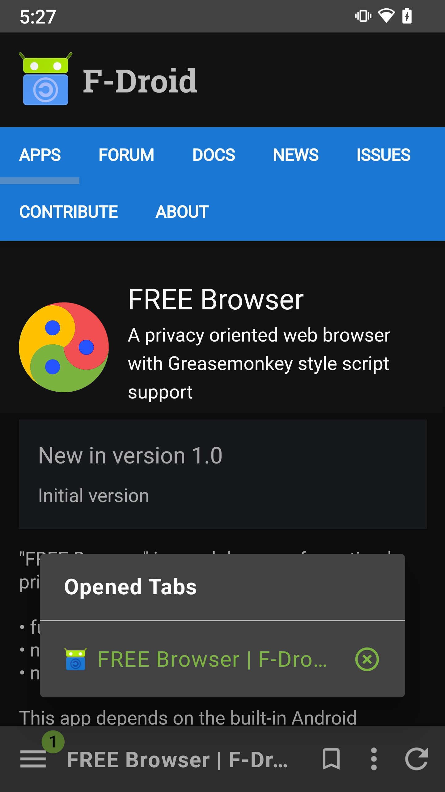 FREE Browser screenshot 2