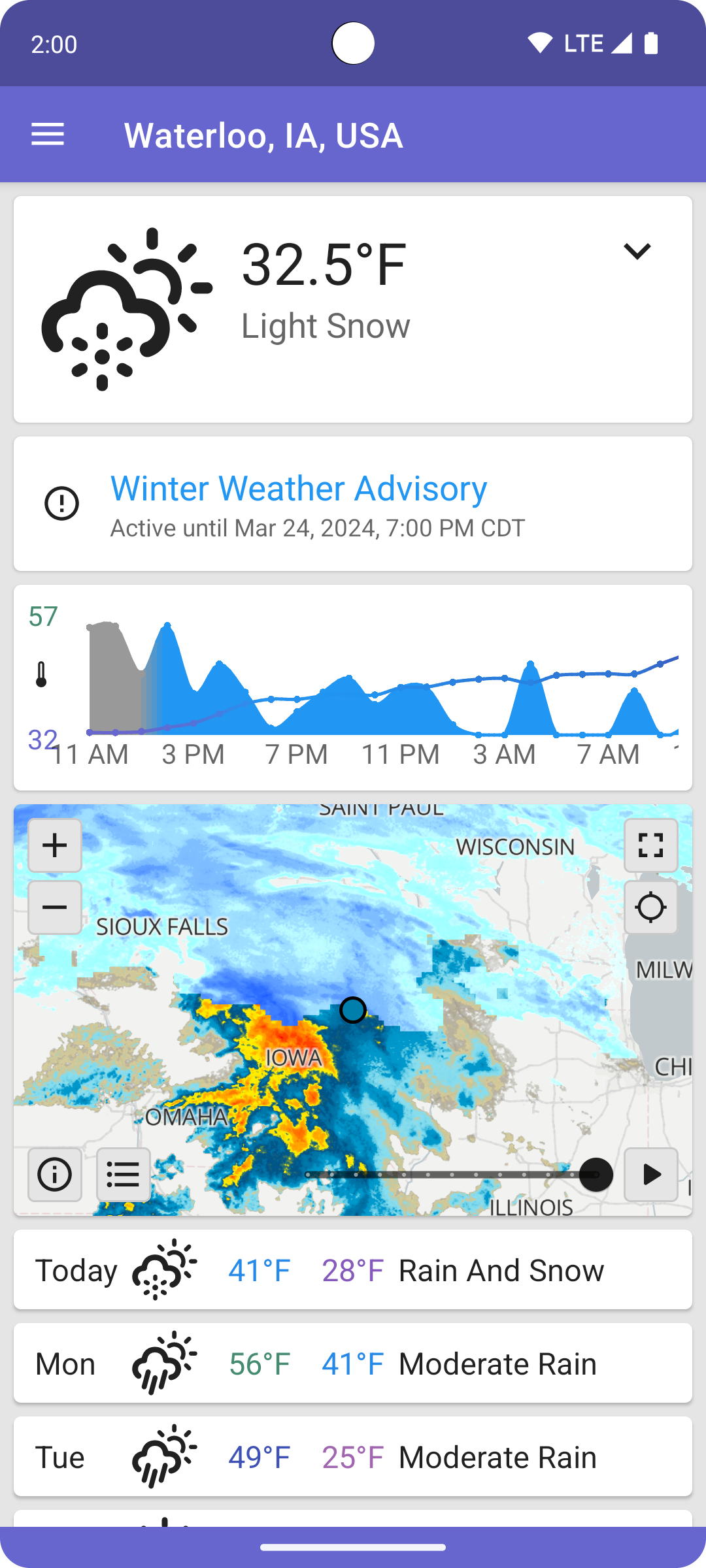 QuickWeather screenshot 2