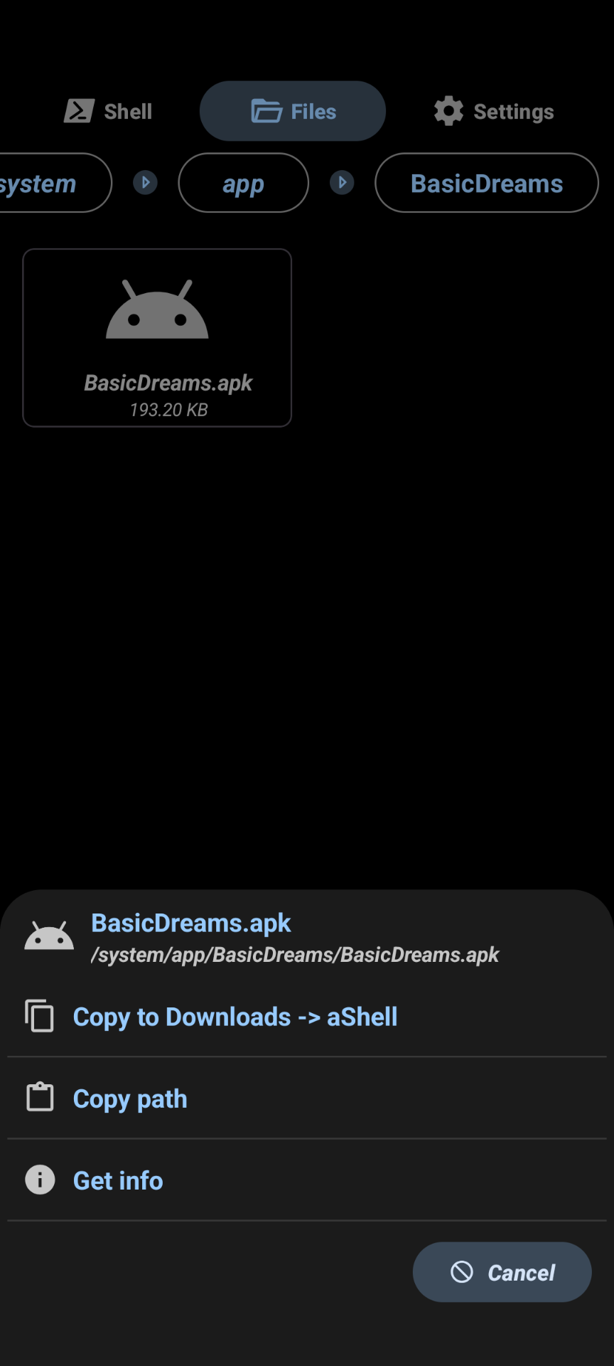 aShell screenshot 6