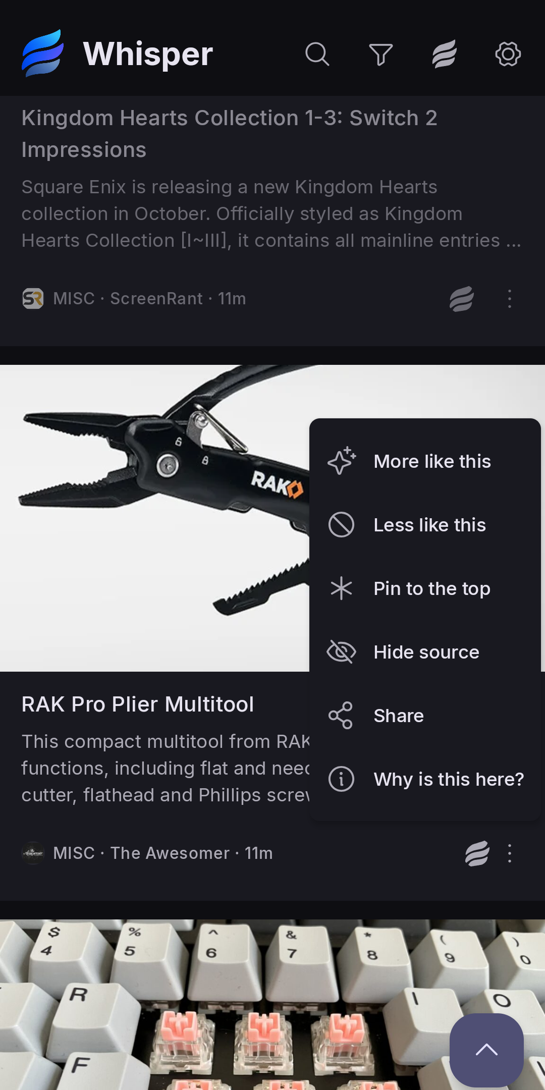 Whisper: RSS Reader screenshot 4