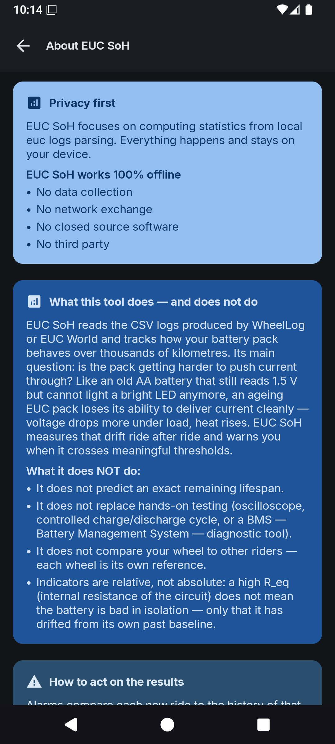 EUC State Of Health Analyzer screenshot 5