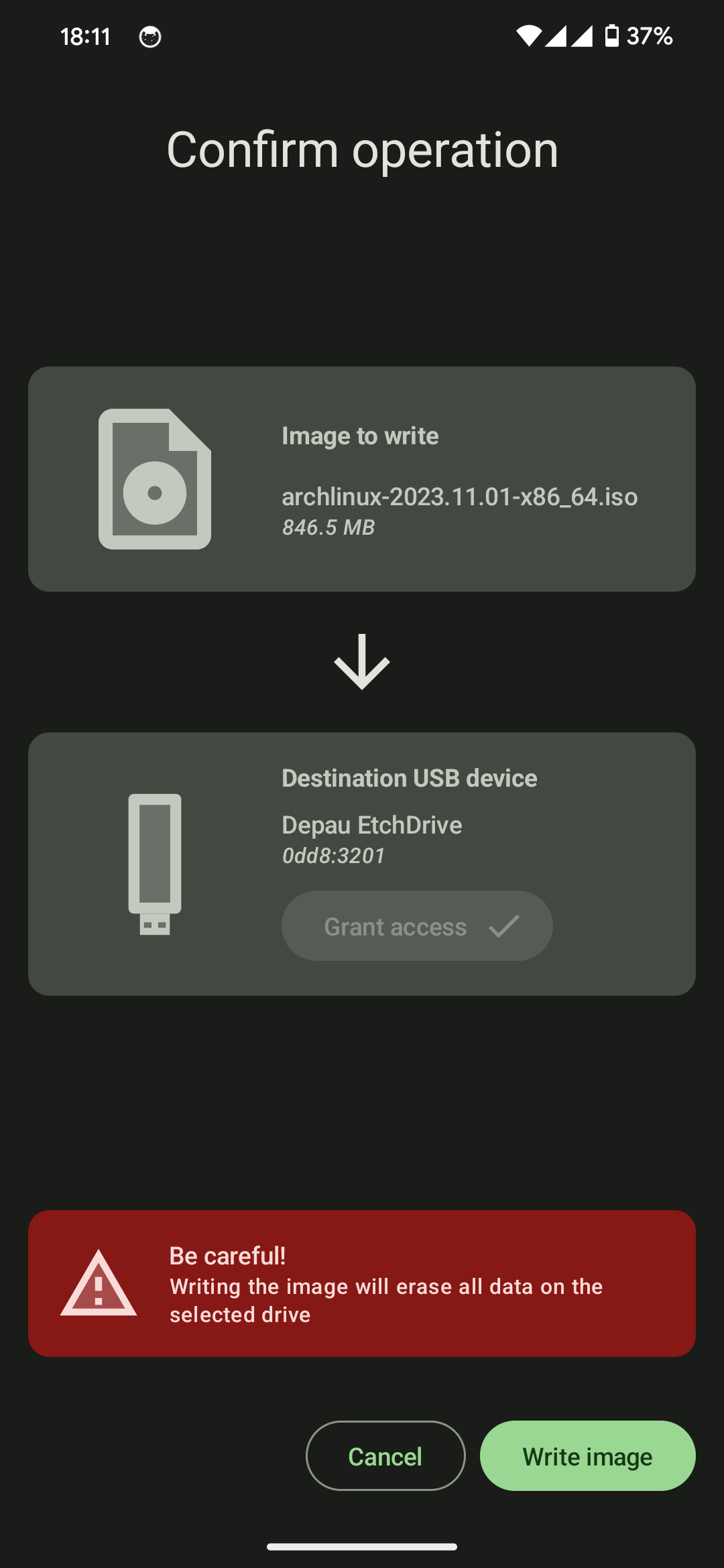 EtchDroid ISO to USB Writer screenshot 3