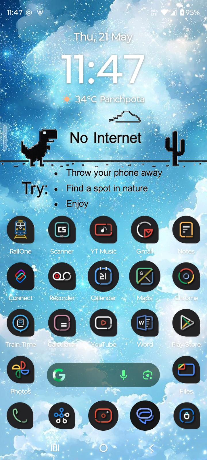 Live Wallpaper Dino Game screenshot 2