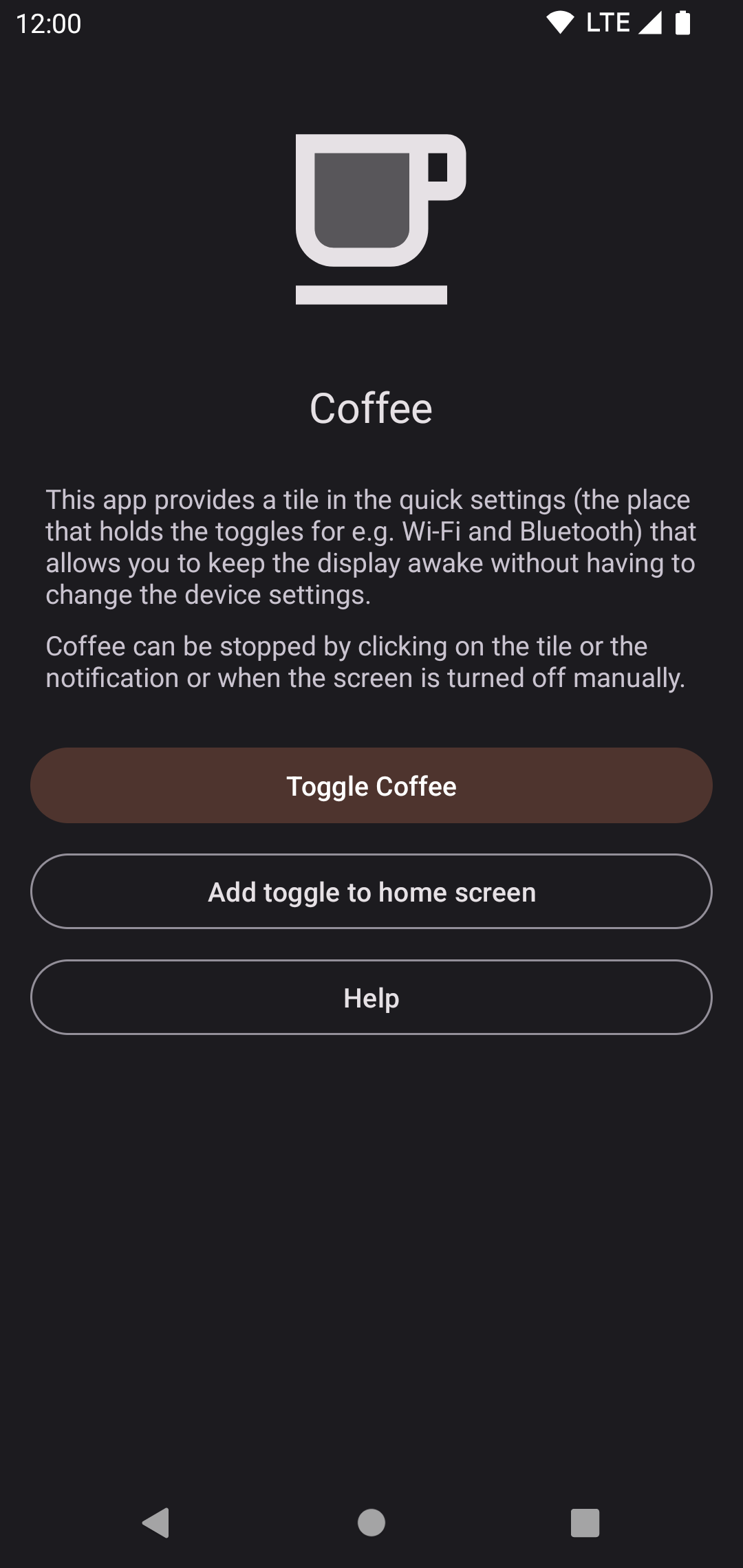 Coffee screenshot 1