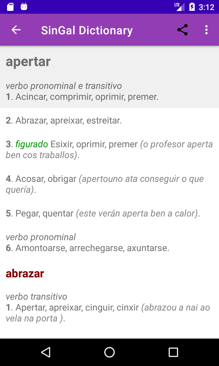 SinGal Dictionary screenshot 3