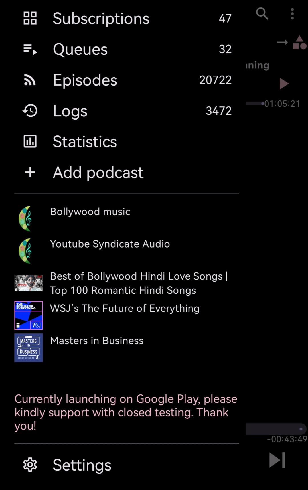 Podcini.X - Podcast instrument screenshot 1