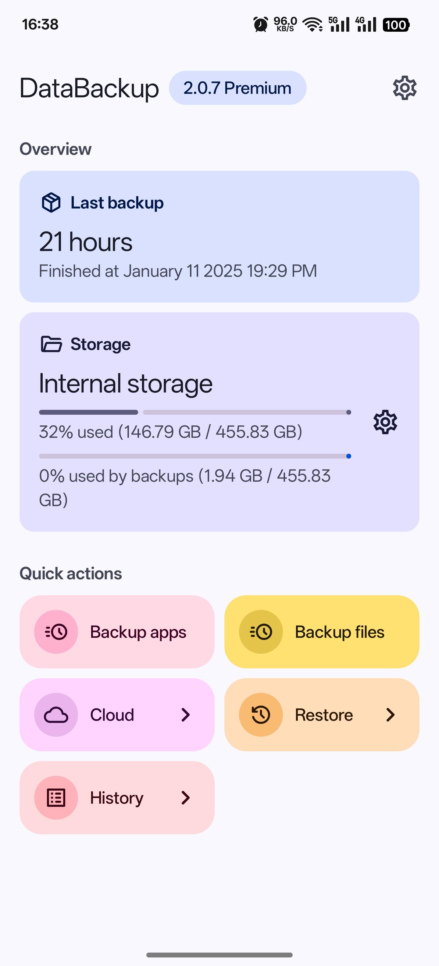 DataBackup screenshot 1