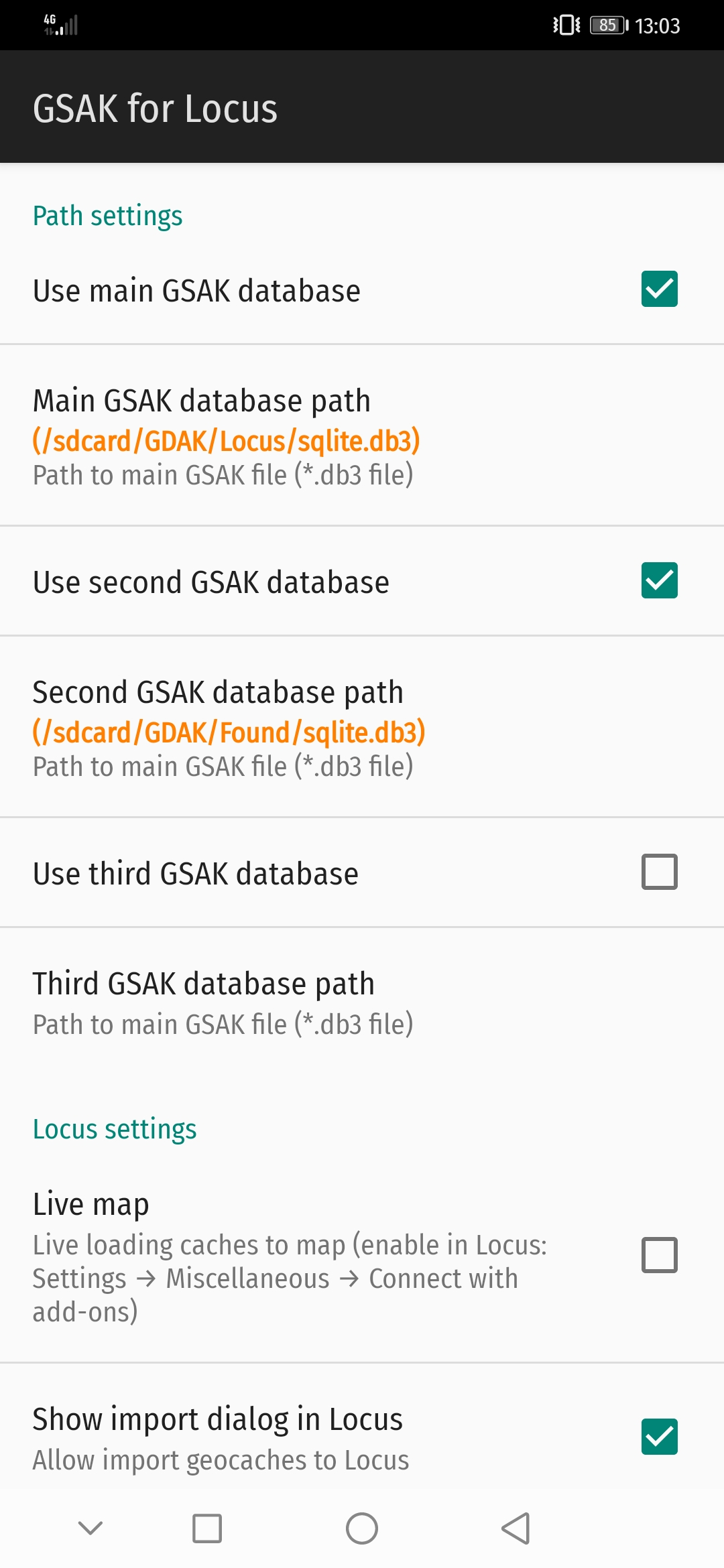 GSAK for Locus screenshot 1