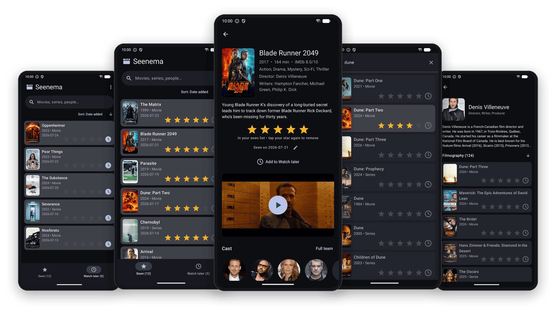 Seenema: Movie Tracker screenshot 1
