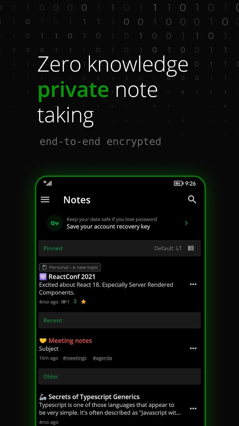 Notesnook - Private notes app screenshot 1
