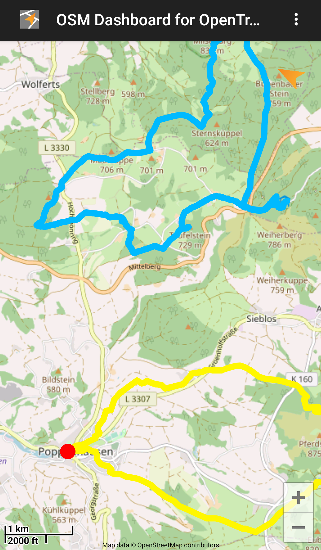 OSM Dashboard for OpenTracks screenshot 3