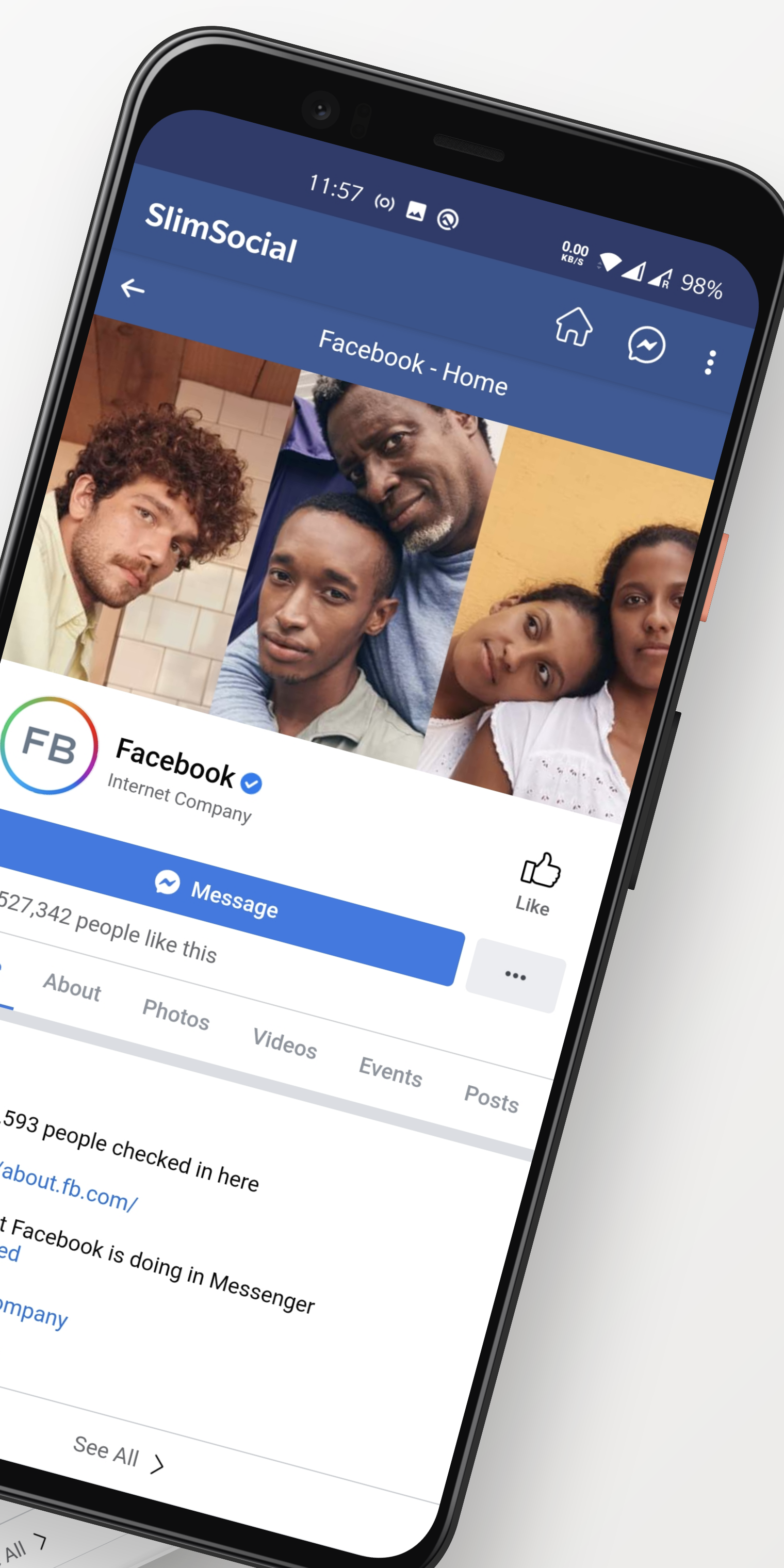 SlimSocial for Facebook screenshot 2