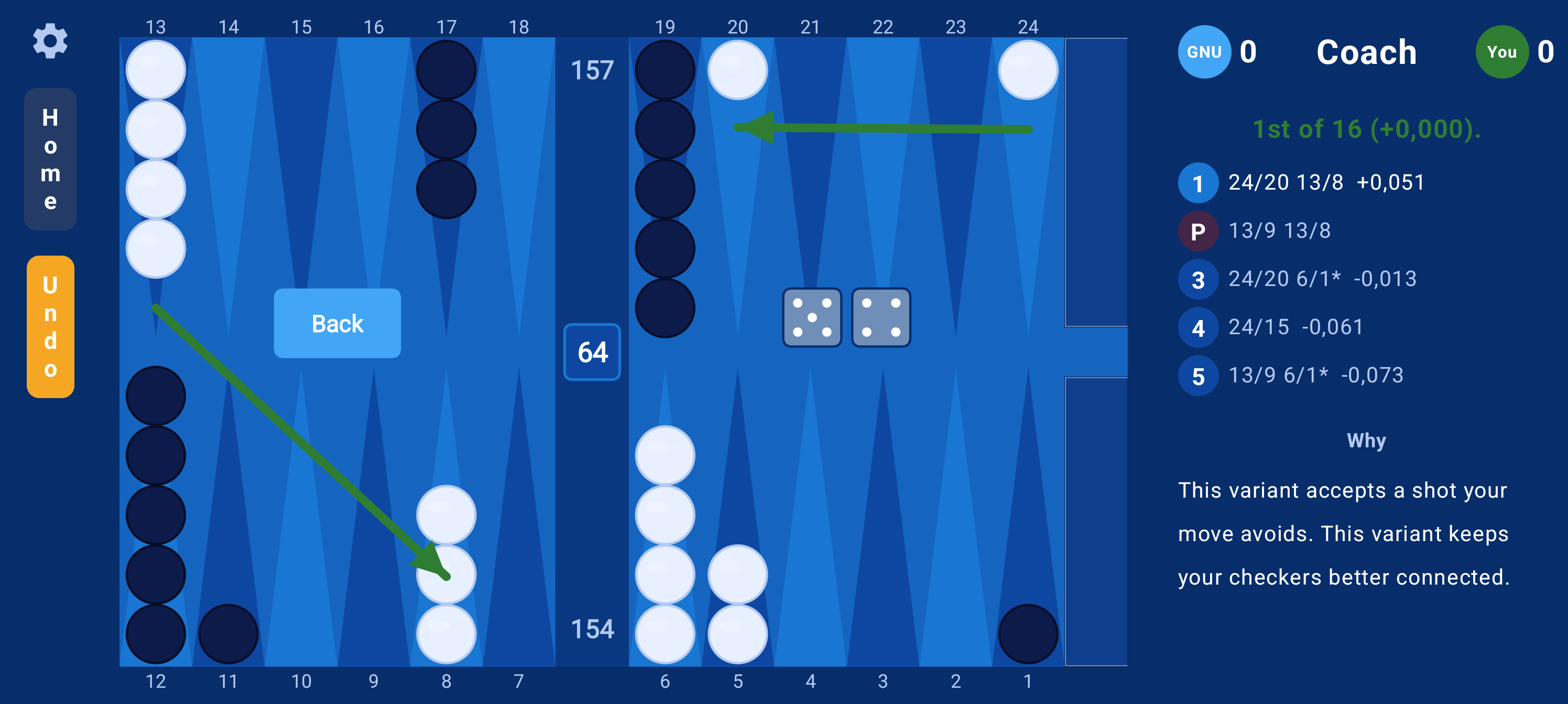 CBG -- Clavierhaus BackGammon screenshot 2