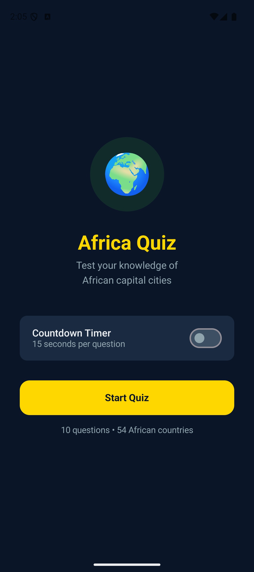 Africa Quiz screenshot 1