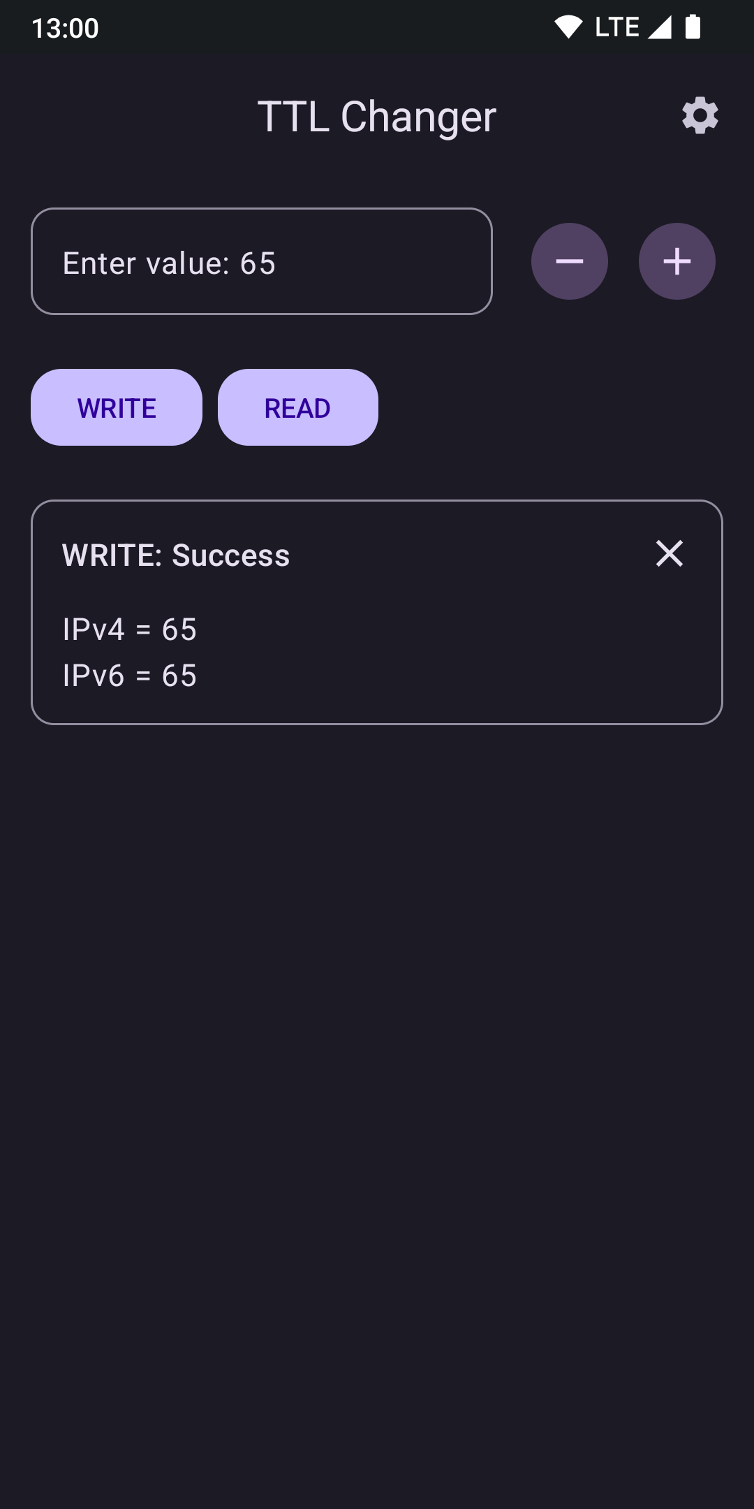 TTL Changer screenshot 1