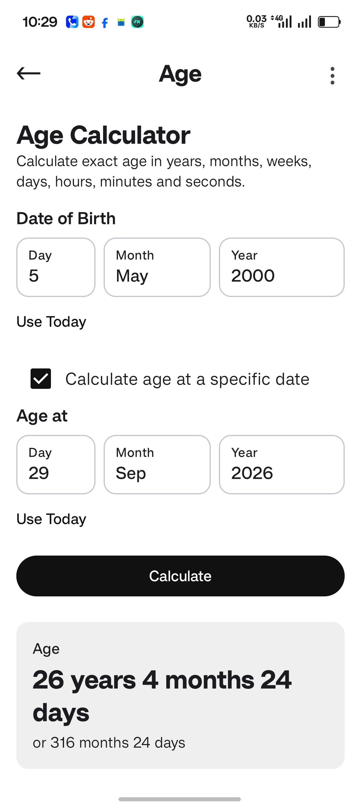 DayCalcy screenshot 2